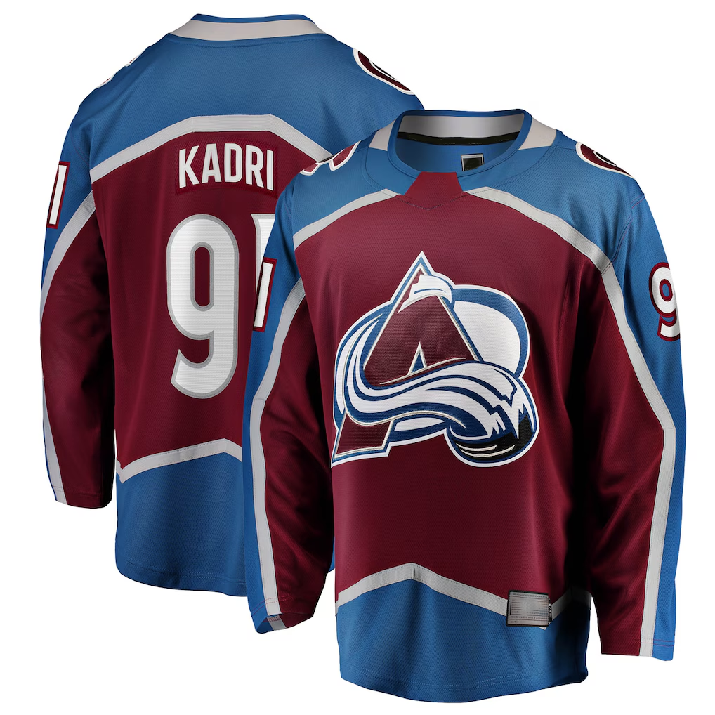 harde C.Avalanche #91 Nazem Kadri Burgundy Home Breakaway Jerseys