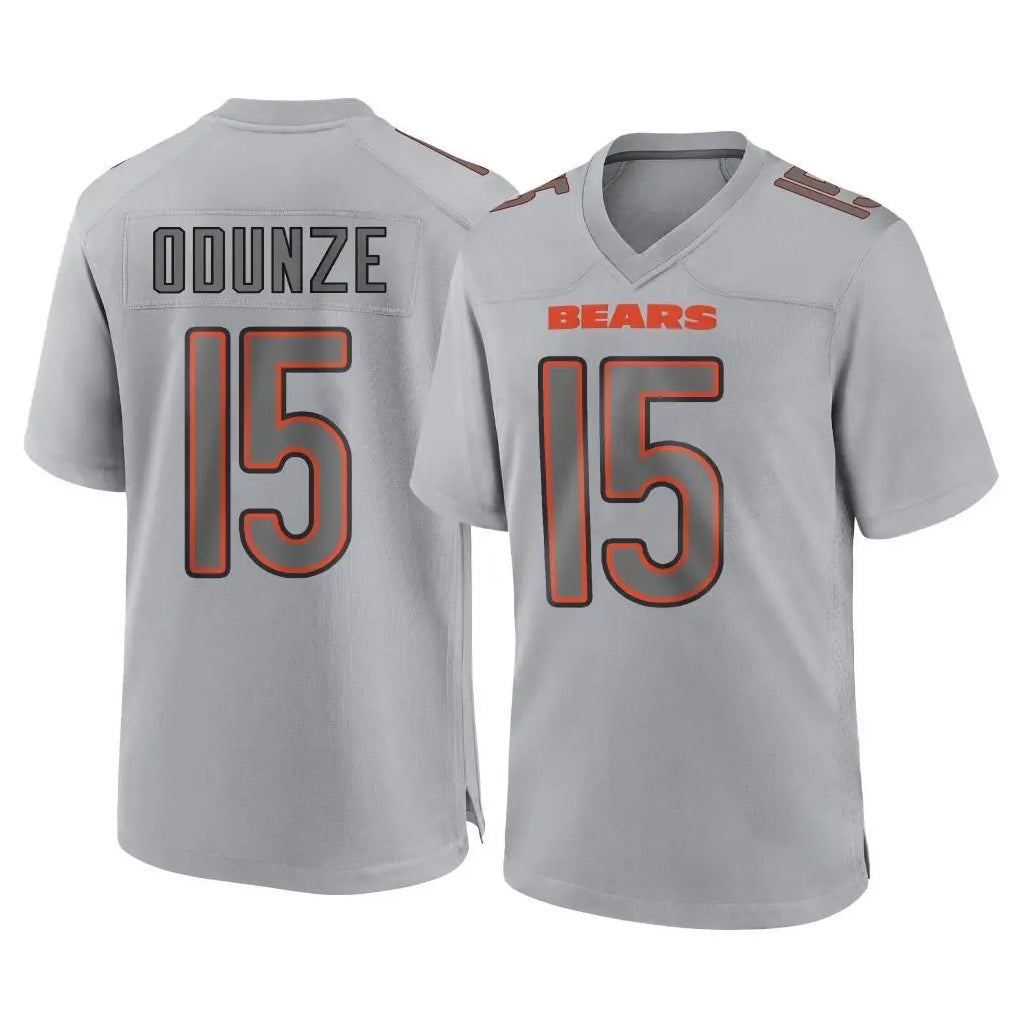 harde C.Bears #15 Rome Odunze Player Gray Atmosphere Fashion Game Stitched Jerseys