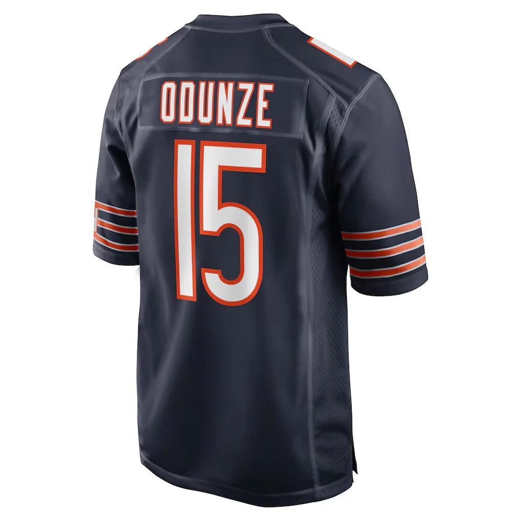 harde C.Bears #15 Rome Odunze Player Navy Home Game Stitched Jerseys