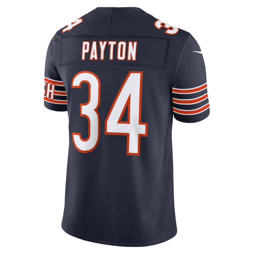 harde C.Bears #34 Walter Payton Navy Vapor F.U.S.E. Stitched Retired Limited Stitched Jerseys