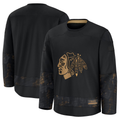 harde C.Blackhawks Black 2024 Military Appreciation Practice Jerseys