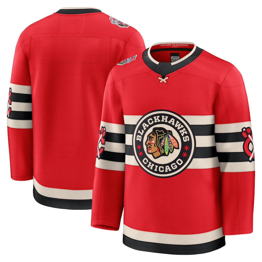 harde C.Blackhawks Red 2025 Winter Classic Premium Jerseys