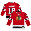 harde C.Blackhawks #18 Denis Savard Scarlet 1980-81 Power Play Jerseys