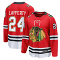 harde C.Blackhawks #24 Sam Lafferty Red Centennial Breakaway Player Jerseys