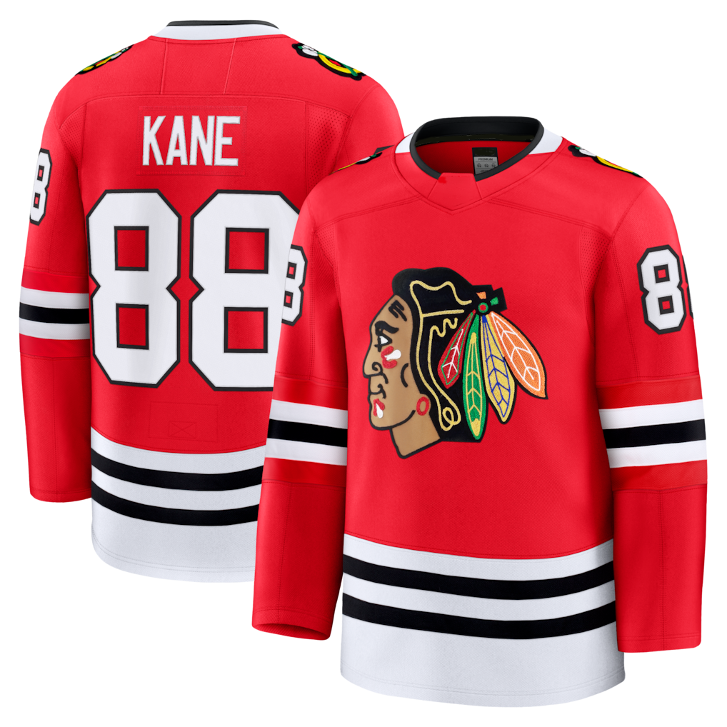 harde C.Blackhawks #88 Patrick Kane Red Premium Jerseys