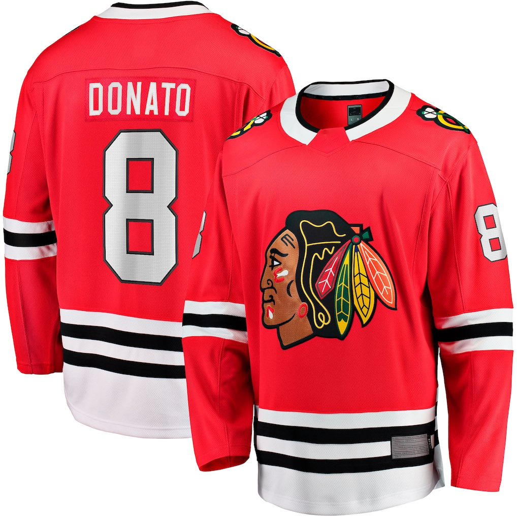 harde C.Blackhawks #8 Ryan Donato Red Home Breakaway Jerseys