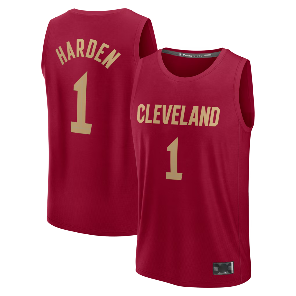 harde C.Cavaliers #1 James Harden  Wine Fast Break Replica Jerseys - Icon Edition