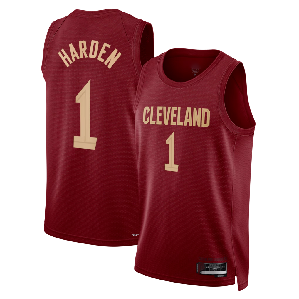 harde C.Cavaliers #1 James Harden Wine Swingman Jerseys - Icon Edition