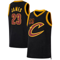 harde C.Cavaliers #23 LeBron James Black Forever King Authentic Jerseys