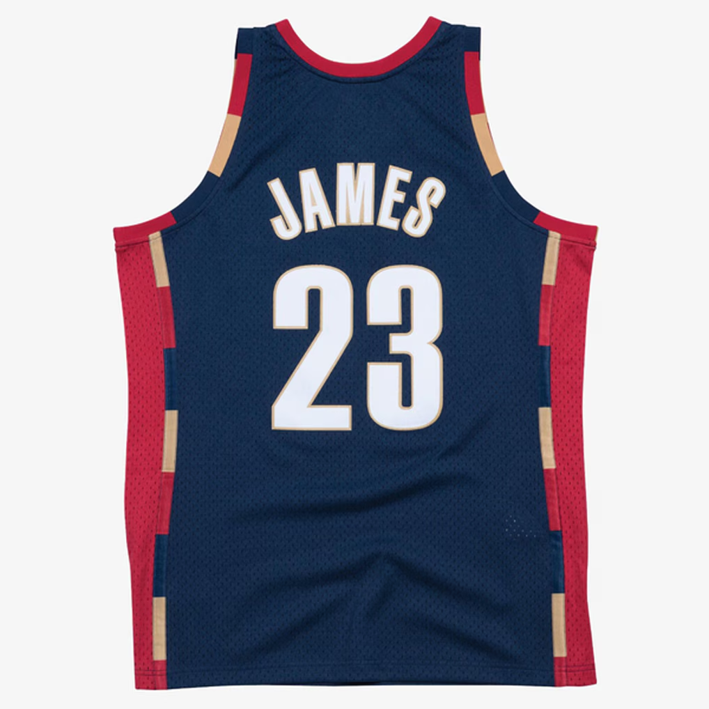 harde C.Cavaliers #23 LeBron James Mitchell & Ness Navy Hardwood Classics Swingman Jerseys