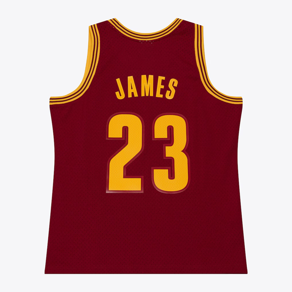 harde C.Cavaliers #23 LeBron James Mitchell & Ness Wine 2015-16 Swingman Jerseys