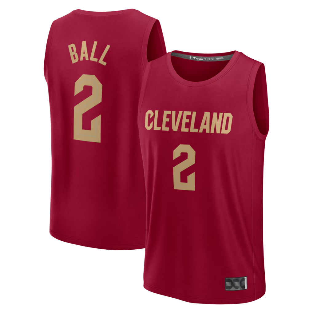 harde C.Cavaliers #2 Lonzo Ball Wine Fast Break Replica Jerseys - Icon Edition