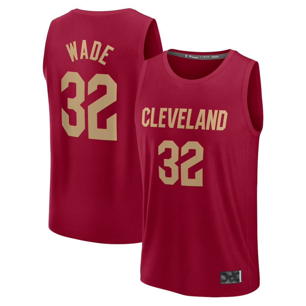 harde C.Cavaliers #32 Dean Wade Wine Fast Break Player Jerseys - Icon Edition
