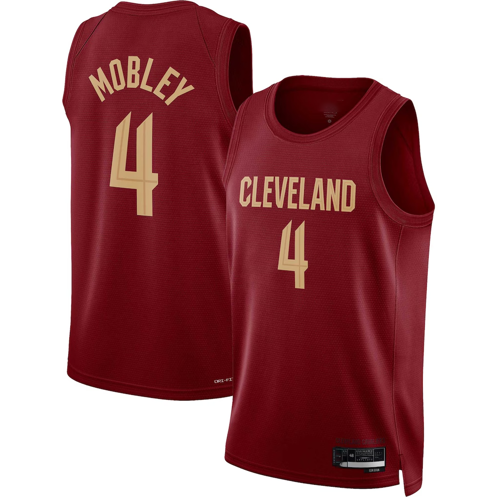 harde C.Cavaliers #4 Evan Mobley Wine Swingman Jerseys - Icon Edition
