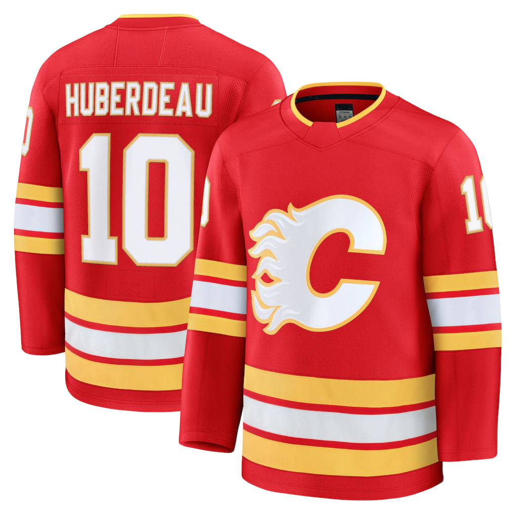 harde C.Flames #10 Jonathan Huberdeau Red Home Breakaway Player Jerseys