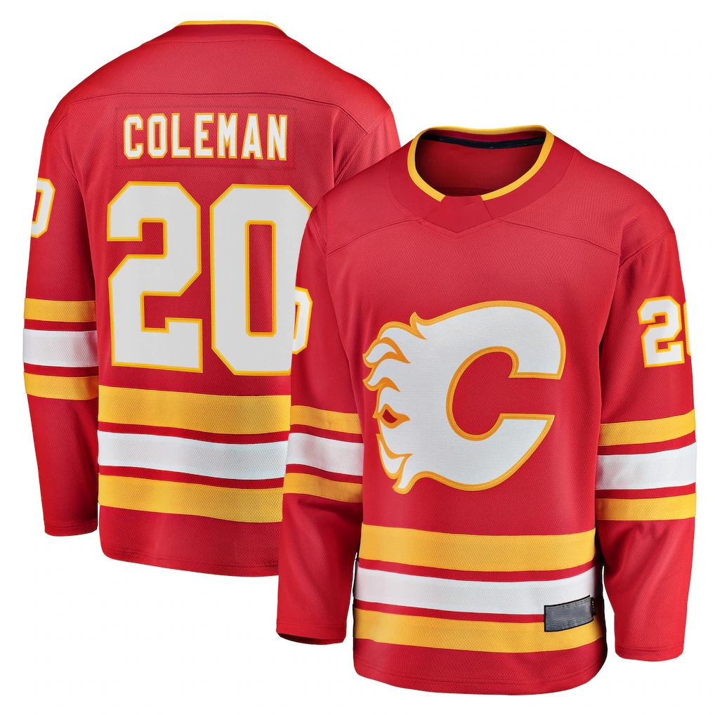 harde C.Flames #20 Blake Coleman Red Home Breakaway Player Jerseys