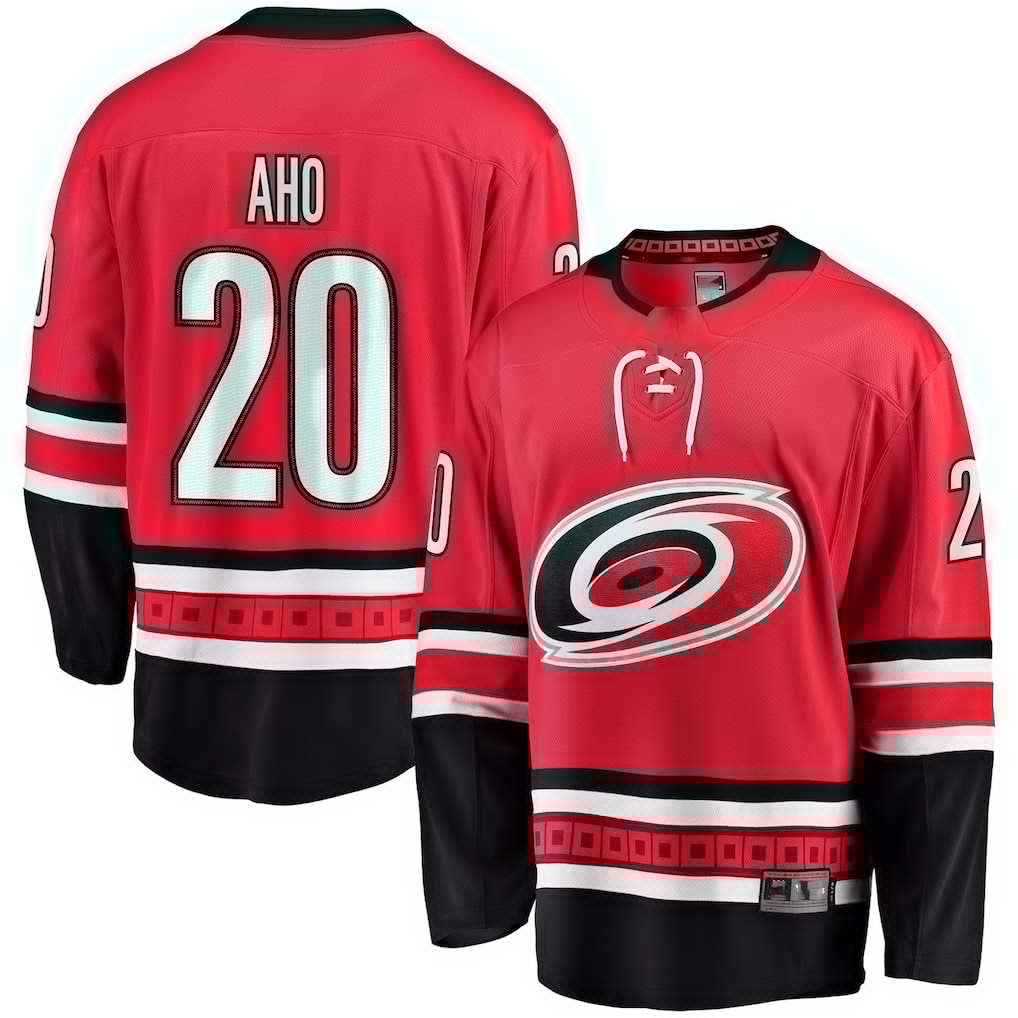 harde C.Hurricanes #20 Sebastian Aho Red Alternate Breakaway Player Stitched Jerseys