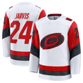 harde C.Hurricanes #24 Seth Jarvis White Away Premium Stitched Jerseys