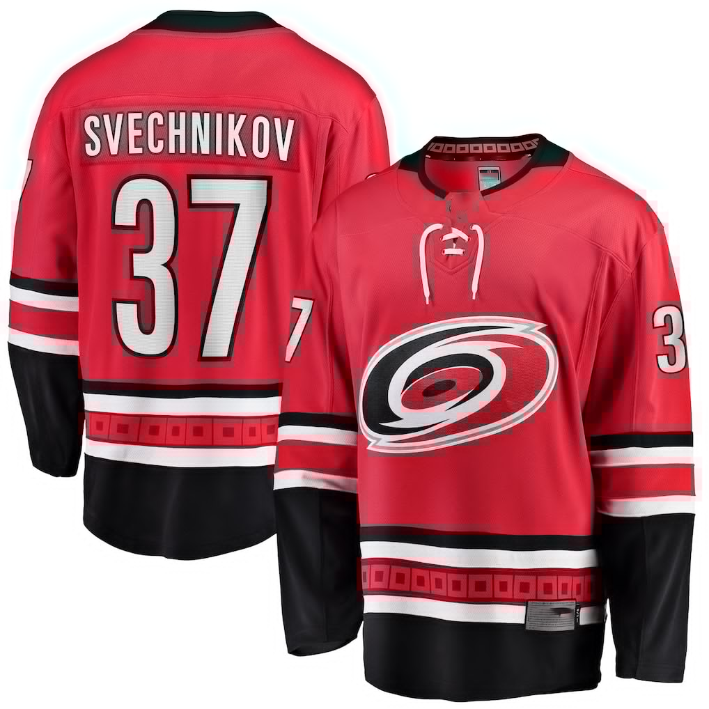 harde C.Hurricanes #37 Andrei Svechnikov Red Alternate Breakaway Player Stitched Jerseys