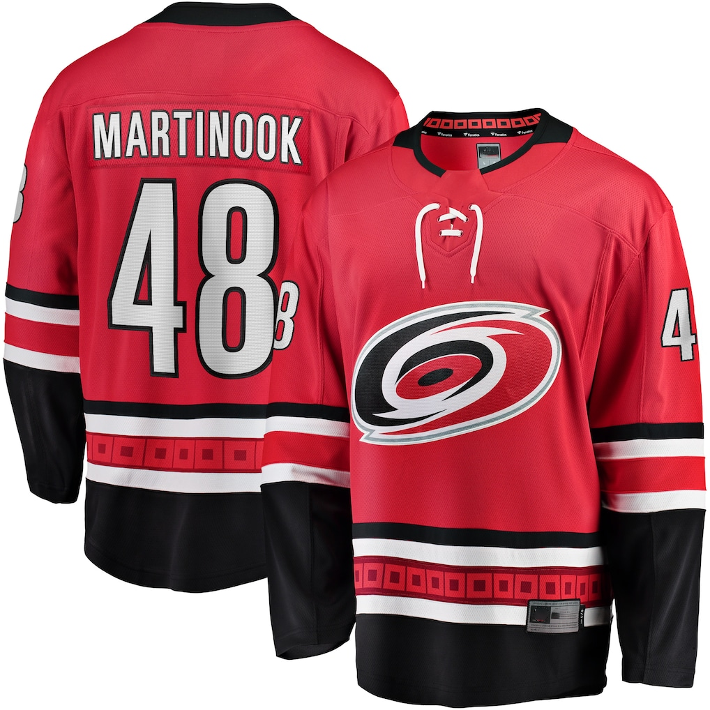 harde C.Hurricanes #48 Jordan Martinook Red Alternate Breakaway Player Stitched Jerseys