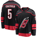 harde C.Hurricanes #5 Jalen Chatfield Black Home Premier Breakaway Player Stitched Jerseys