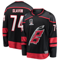 harde C.Hurricanes #74 Jaccob Slavin Black 2026 Stanley Cup Champions Home Breakaway Stitched Jerseys