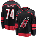 harde C.Hurricanes #74 Jaccob Slavin Black Home Breakaway Player Stitched Jerseys