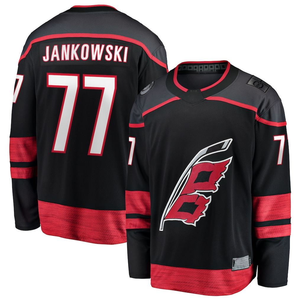 harde C.Hurricanes #77 Mark Jankowski Black Home Breakaway Stitched Jerseys