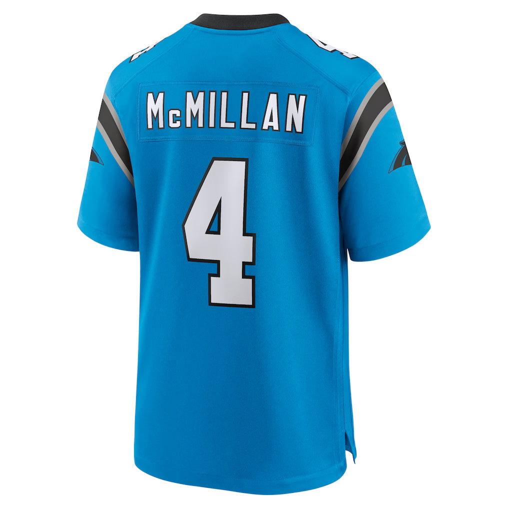 harde C.Panthers #4 Tetairoa McMillan Player Blue Home Game Stitched Jerseys