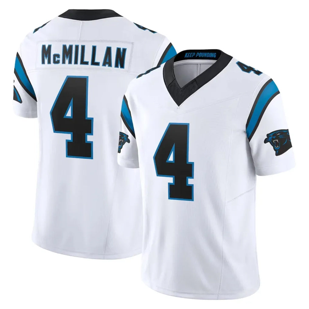 harde C.Panthers #4 Tetairoa McMillan Player White Vapor F.U.S.E. Limited Home Game Stitched Jerseys