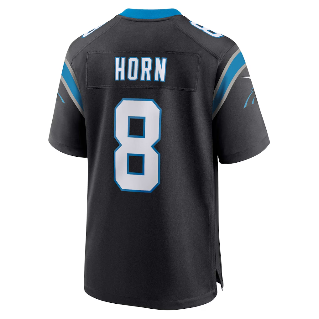 harde C.Panthers #8 Jaycee Horn Black Game Stitched Jerseys