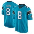 harde C.Panthers #8 Jaycee Horn Player Blue Game Stitched Jerseys