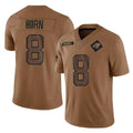 harde C.Panthers #8 Jaycee Horn Player Brown Salute to Service Limited Stitched Jerseys