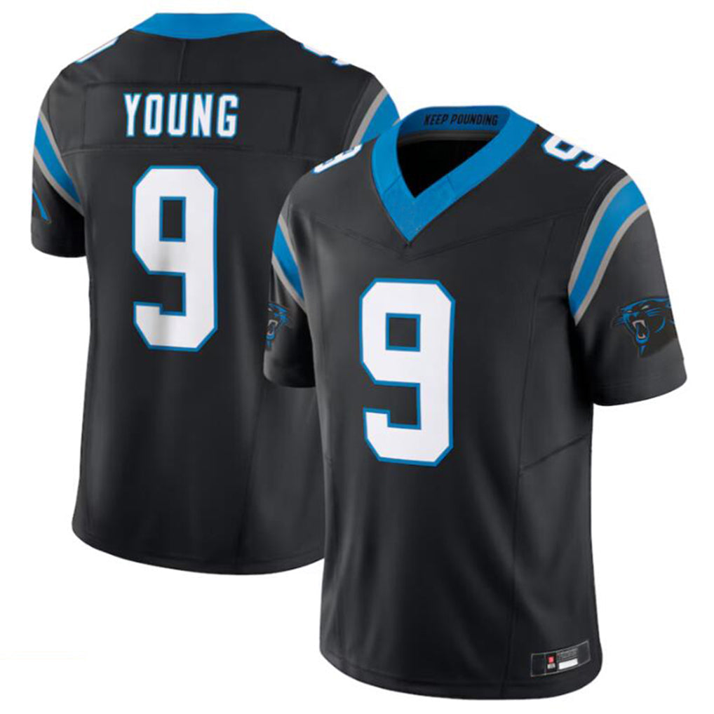harde C.Panthers #9 Bryce Young Black Vapor F.U.S.E. Limited Home Game Stitched Jerseys