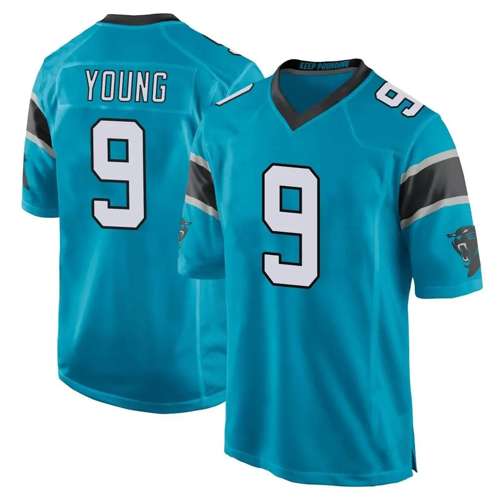 harde C.Panthers #9 Bryce Young Player Blue Game Stitched Jerseys