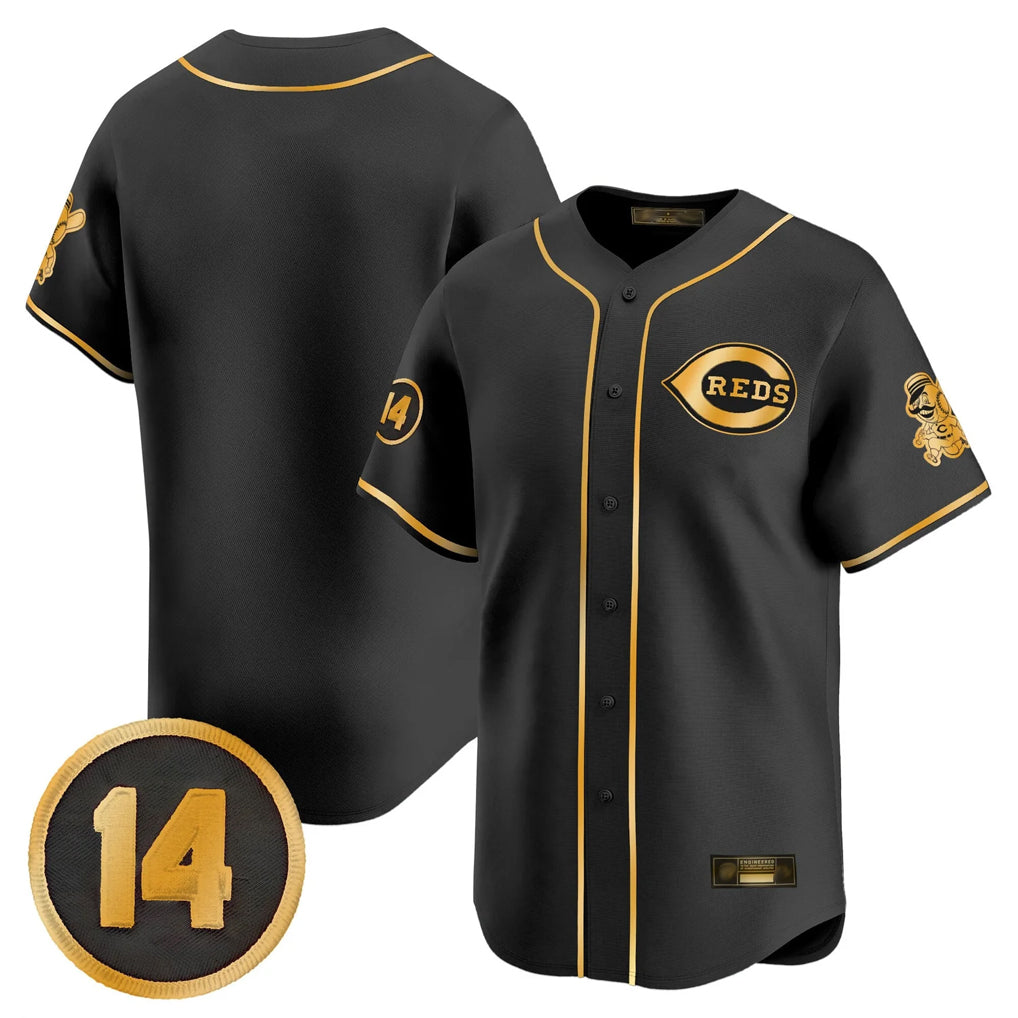 harde C.Reds Black-Gold Vapor Premier Limited Home Blank Player Stitched Jerseys