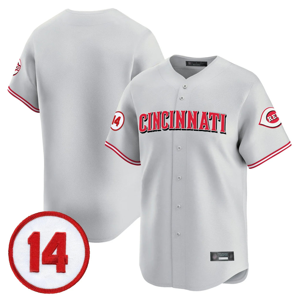 harde C.Reds Gray Vapor Premier Limited Home Blank Player Stitched Jerseys