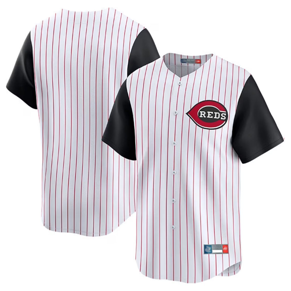 harde C.Reds White Black Stripe Field of Dreams Game Home Blank Player Stitched Jerseys