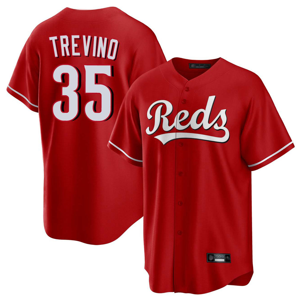 harde C.Reds #35 Jose Trevino Player Red Home Game Stitched Jerseys