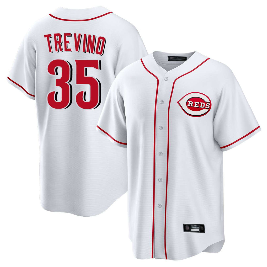 harde C.Reds #35 Jose Trevino Player White Game Home Stitched Jerseys