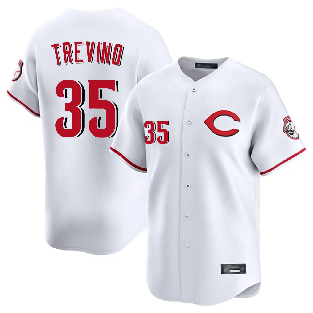 harde C.Reds #35 Jose Trevino Player White Limited Home Stitched Jerseys