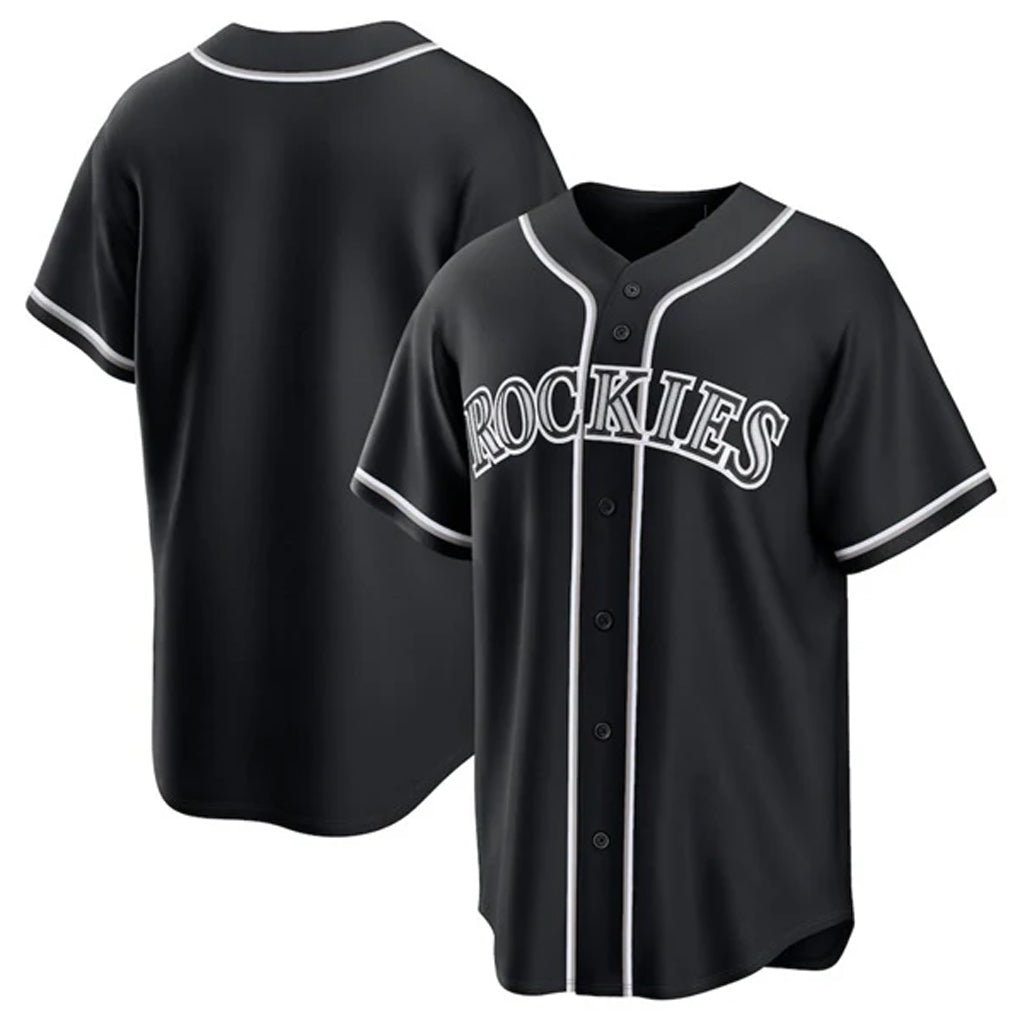 harde C.Rockies Black Fashion Out Home Game Blank Player Stitched Jerseys