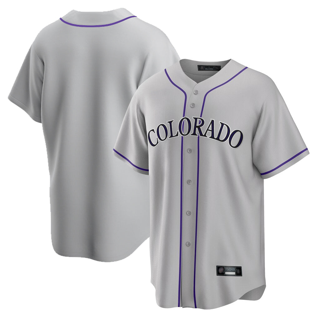 harde C.Rockies Gray Game Home Blank Player Stitched Jerseys