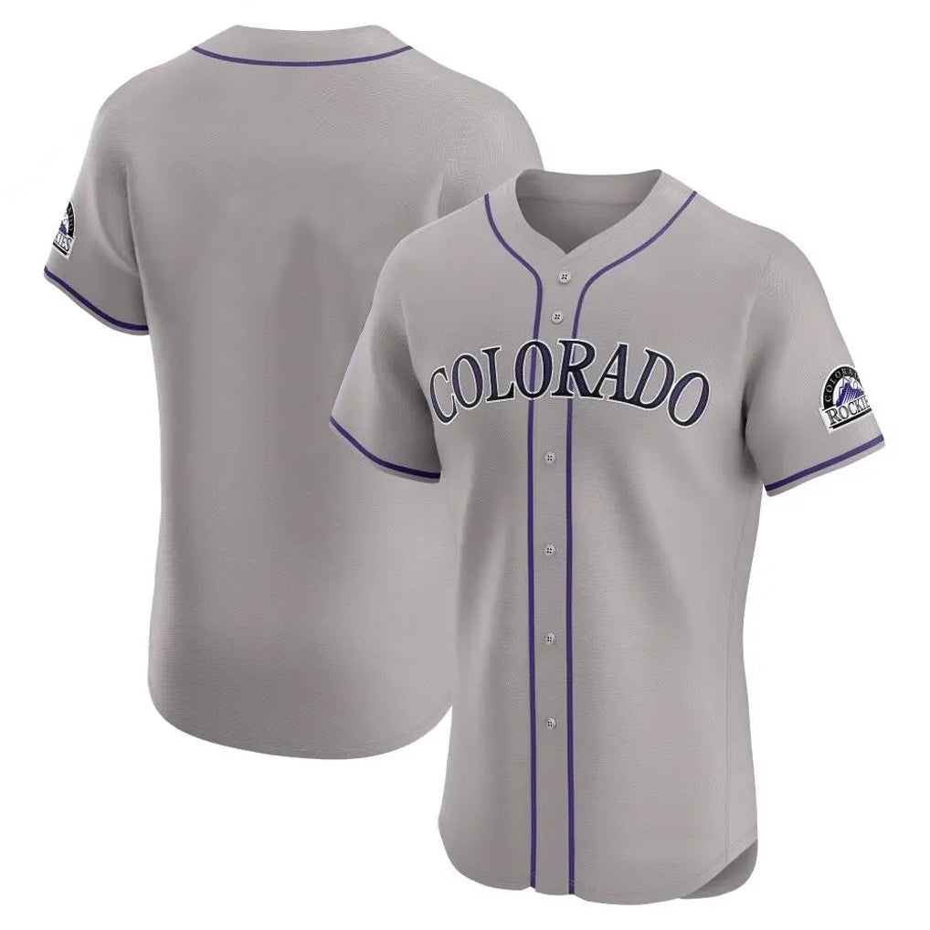 harde C.Rockies Gray Limited Elite Home Blank Player Stitched Jerseys