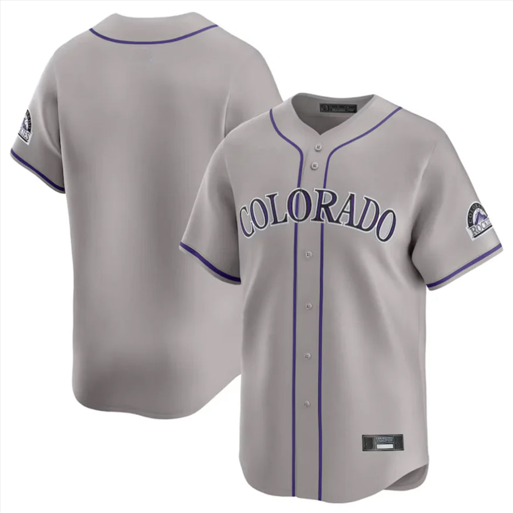 harde C.Rockies Gray Limited Home Blank Player Stitched Jerseys