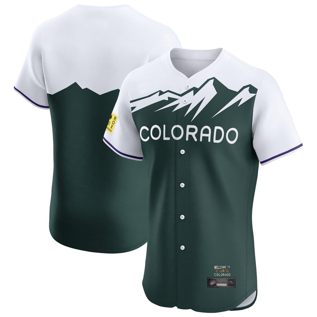 harde C.Rockies Green City Connect Limited Elite Home Blank Player Stitched Jerseys
