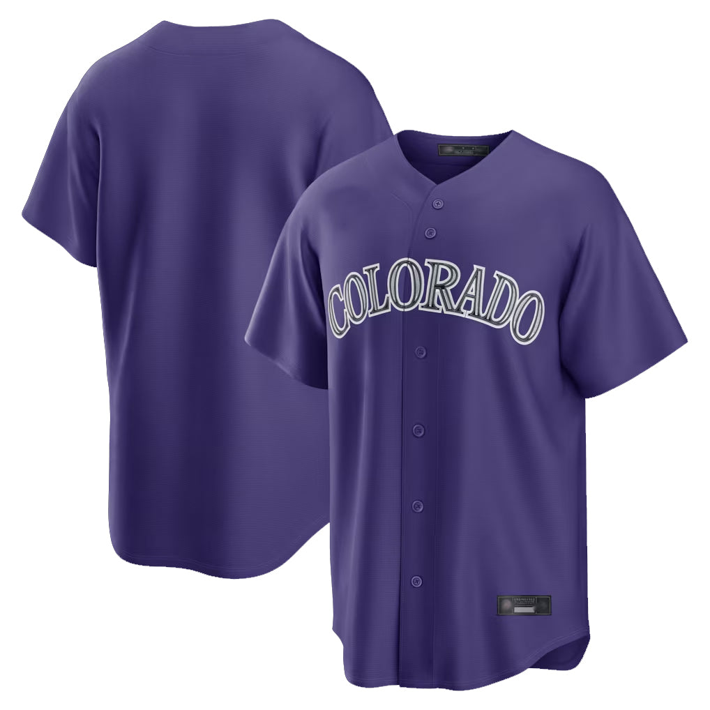 harde C.Rockies Purple Game Home Blank Player Stitched Jerseys