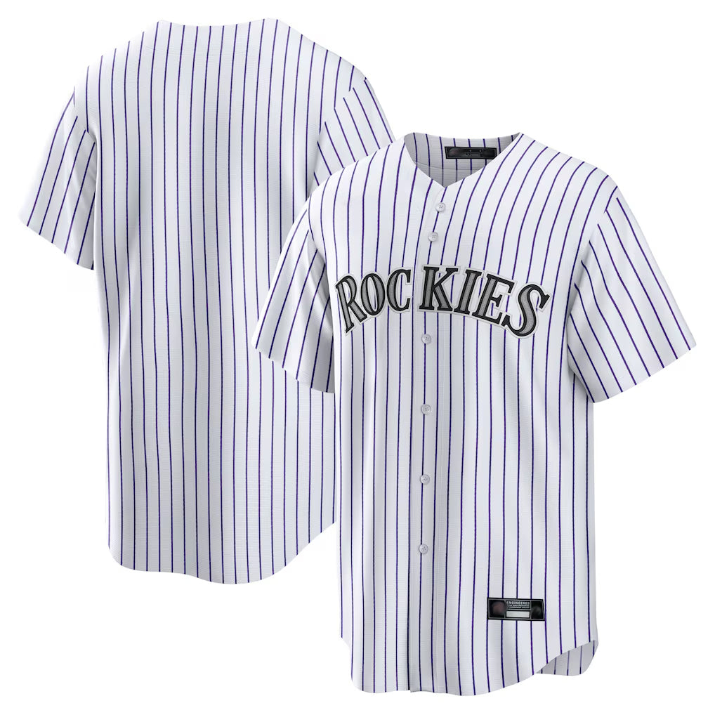 harde C.Rockies White Game Home Blank Player Stitched Jerseys