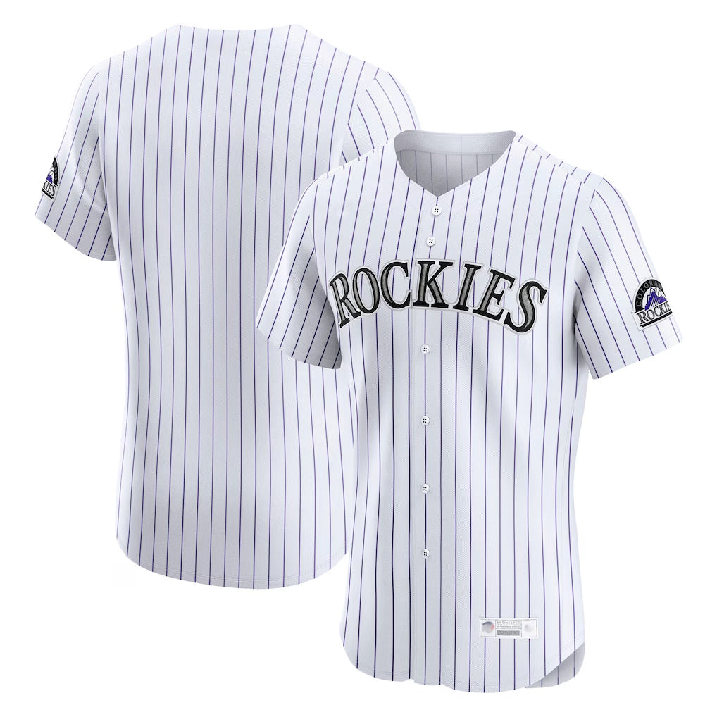 harde C.Rockies White Limited Home Blank Player Stitched Jerseys