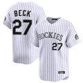 harde C.Rockies #27 Jordan Beck Player White Limited Home Stitched Jersey